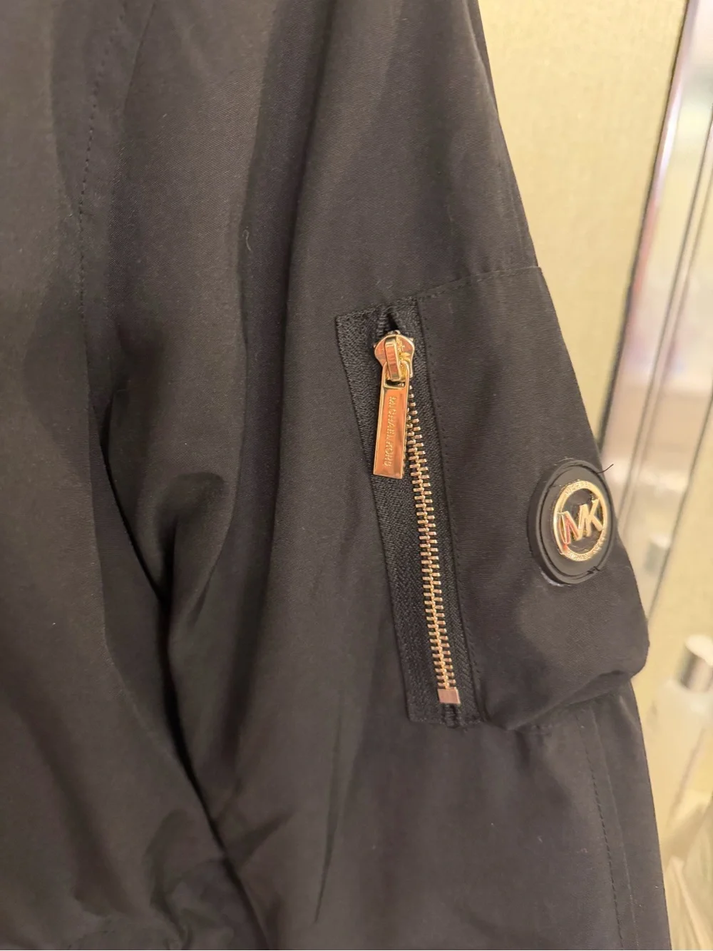 Michael Kors Black Women's Parka Coat w/Faux Fur Hood 2X $230 BNWT